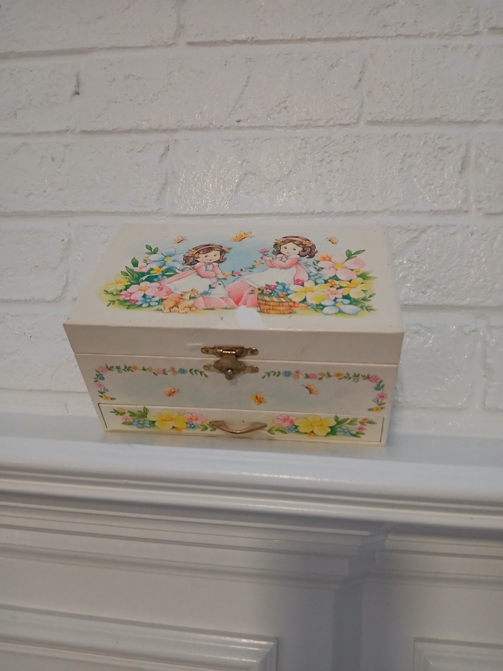Vintage Ballerina Music Box, Gunther Mele Carousel Jewelry Chest,1970s Nostalgia